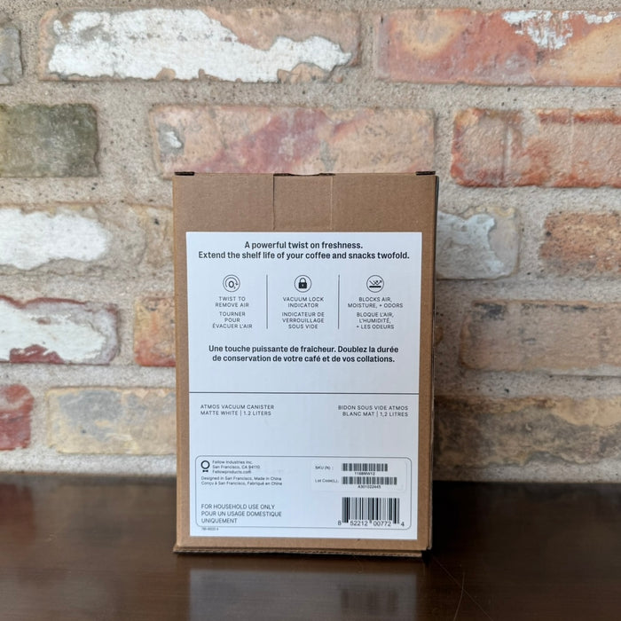 Fellow Atmos Coffee Vacuum Container 1.2L – White