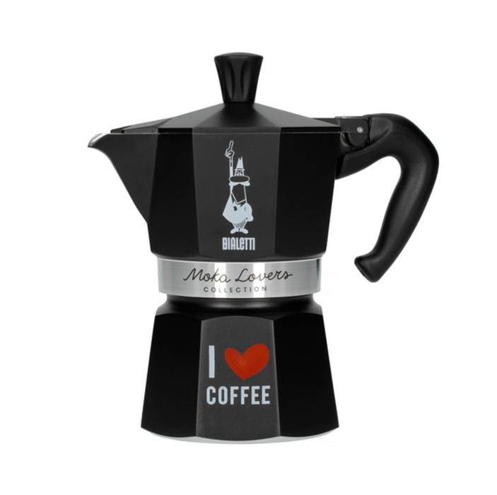 Bialetti Moka Express - Matte Black 3 Cups - Moka Lovers Collection