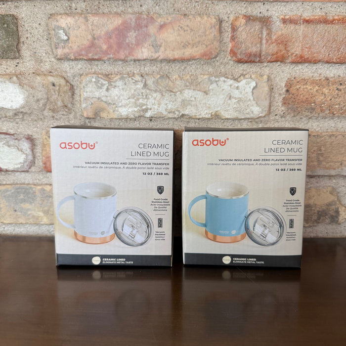 Asobu – Ultimate Coffee Mug – 360 ml (Blue &amp; White)