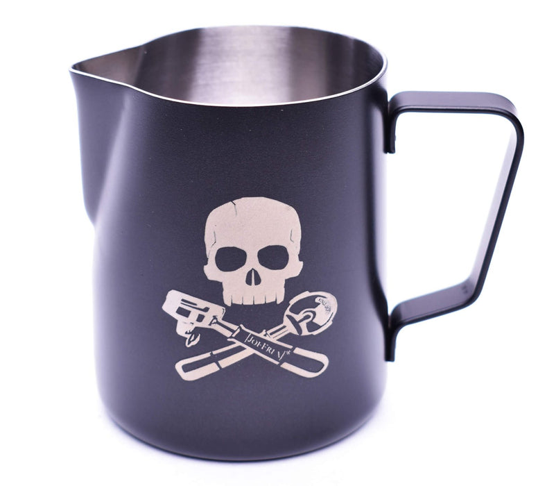 Joe Frex Milk Jug – Black with Pirate Motif – 350 ml