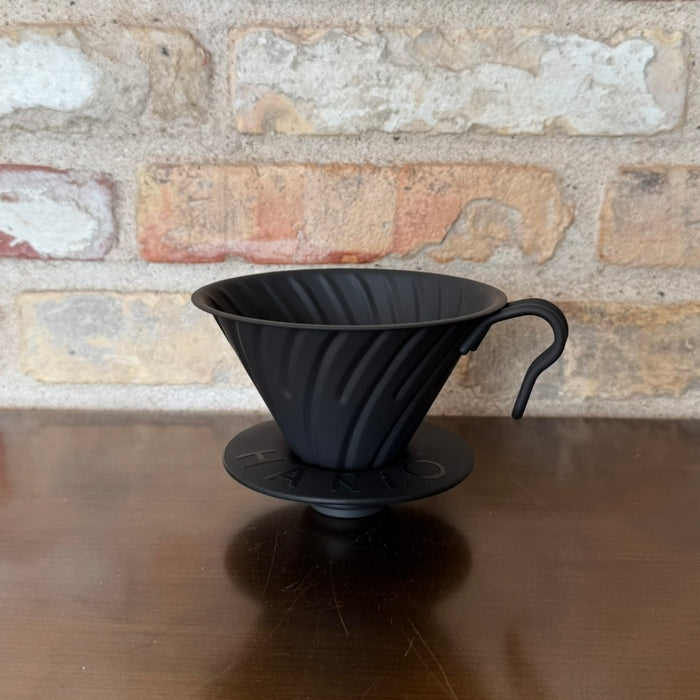 Hario V60-02 Metal Dripper with Silicone Base – Black