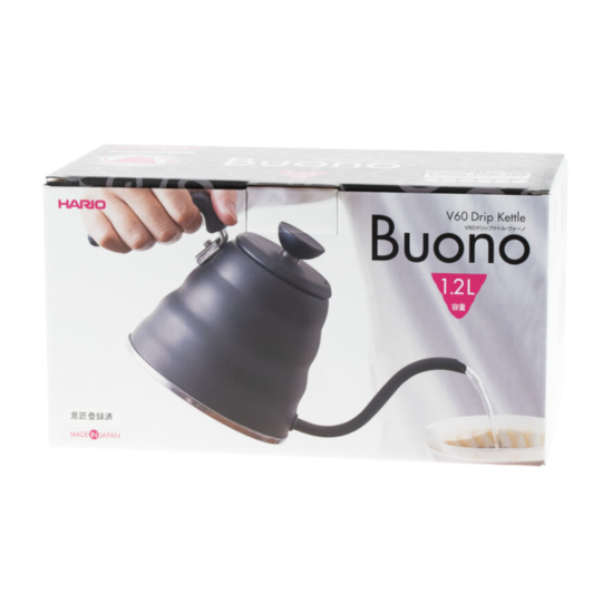 Hario Buono Kettle – 1.2 Liter – Black – For Induction etc.
