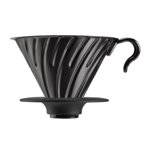 Hario V60-02 Metal Dripper with Silicone Base – Black
