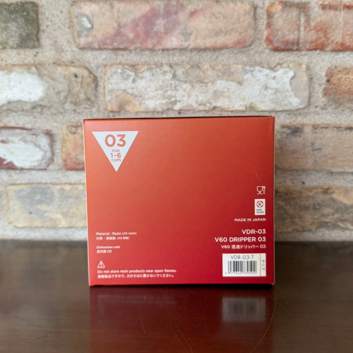 Hario V60-03 Dripper – Clear Plastic (VDR-03-T)
