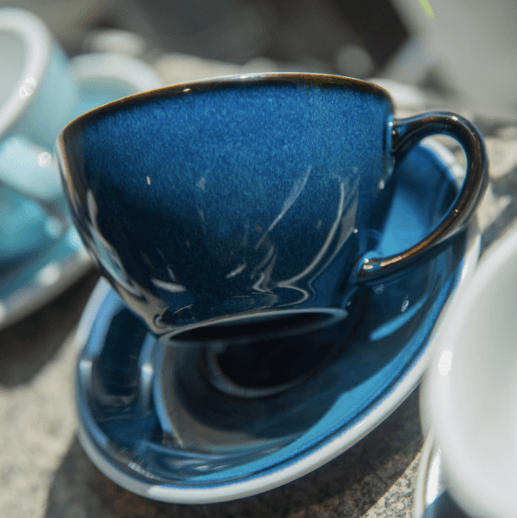 Loveramics Egg – Flat White Cup with saucer 150 ml (multiple colors)