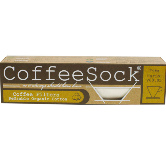 CoffeeSock Genanvendelige Kaffefiltre til Hario V60-03 – 2 stk