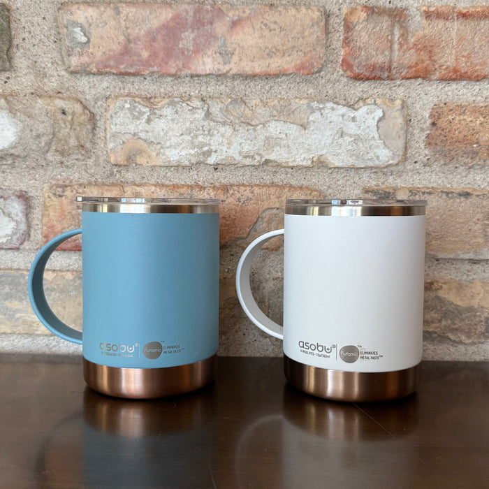 Asobu – Ultimate Coffee Mug – 360 ml (Blue &amp; White)