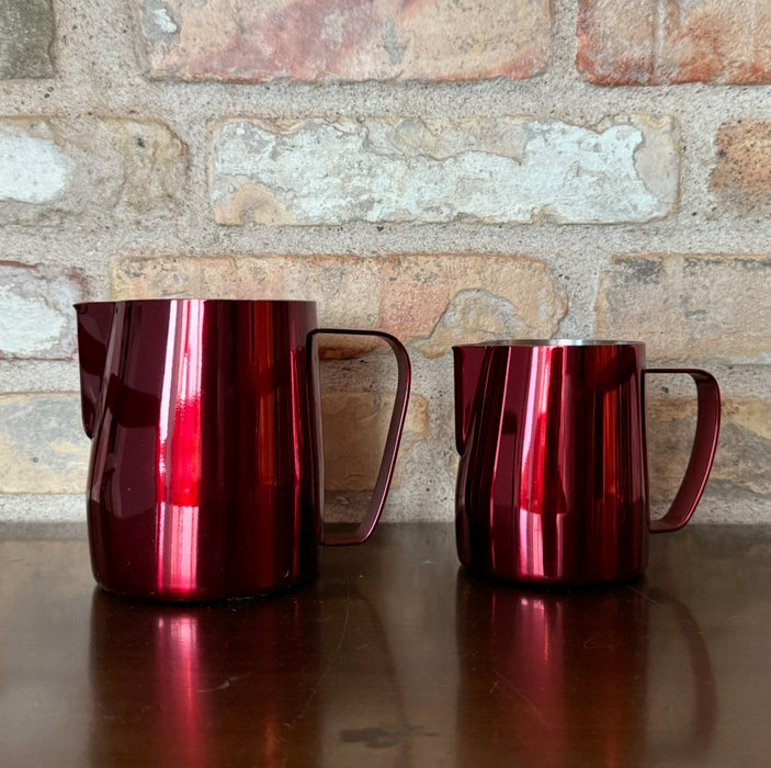 Barista Space Milk Jug – Metallic Red – 350 ml / 600 ml