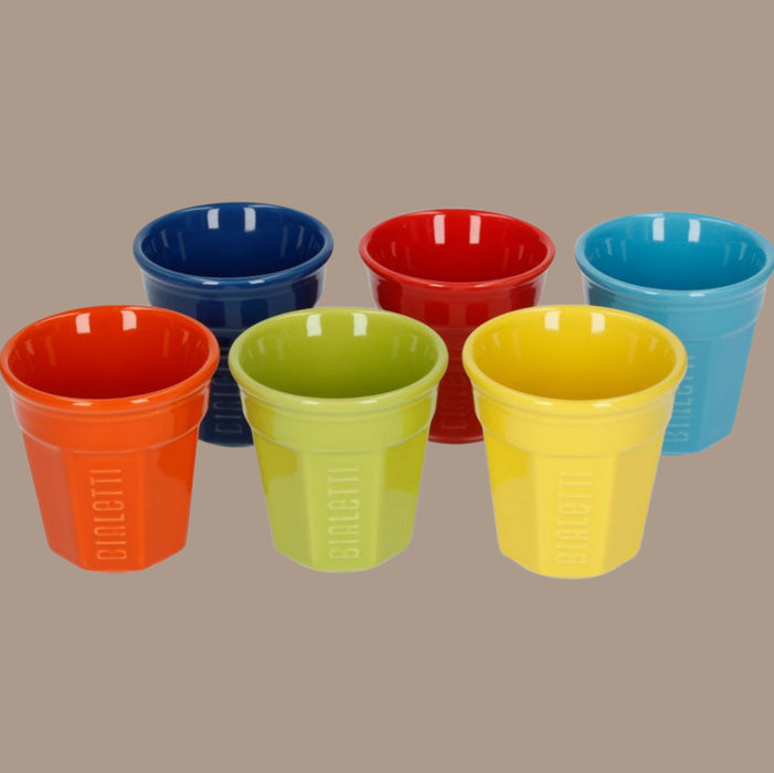 Bialetti Multicolour – Ceramic Espresso cups 90 ml (6 pcs)