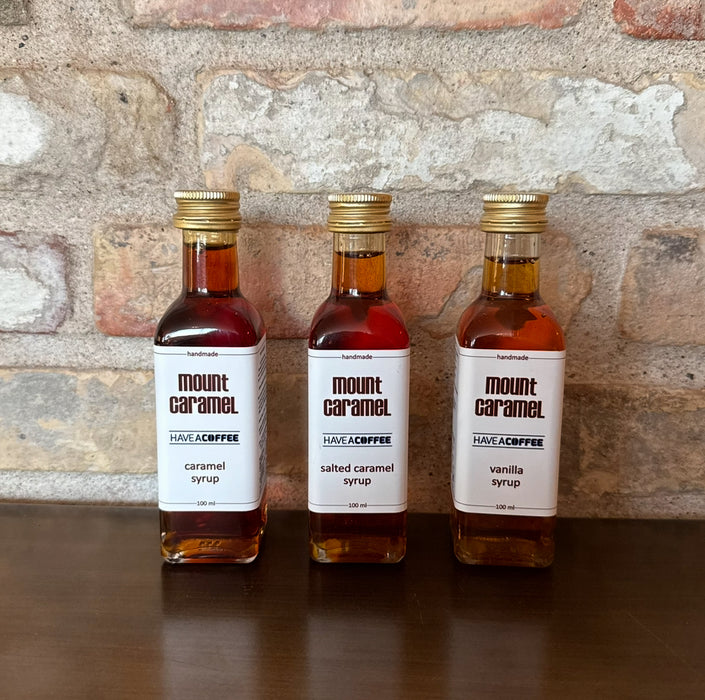 Mount Caramel Syrup – Gift pack 3 x 100 ml