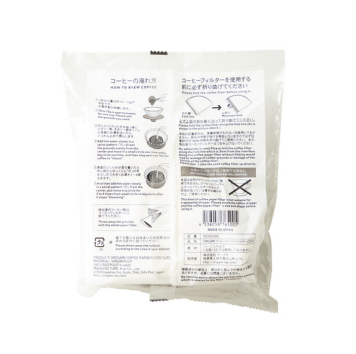 ORIGAMI Paper Filters – Size M (100 pcs)