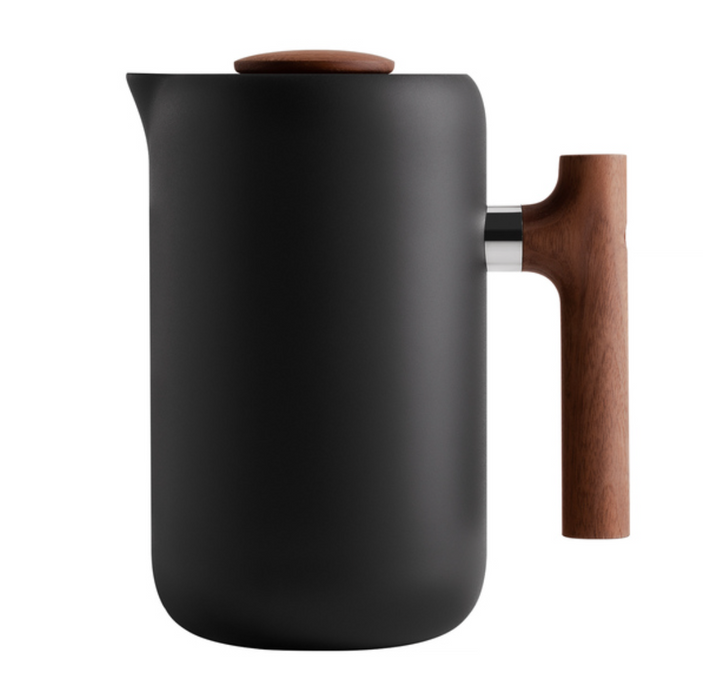 Fellow Clara – French Press – Matte Black with Walnut Handle