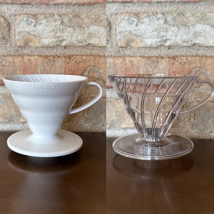 Hario V60-02 Dripper – Clear or White Plastic