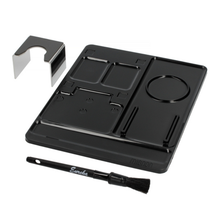 Eureka – Tamper Mat &amp; Station for Mignon Grinders – Black