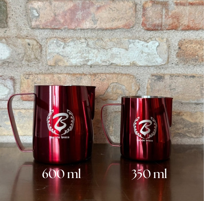 Barista Space Milk Jug – Metallic Red – 350 ml / 600 ml
