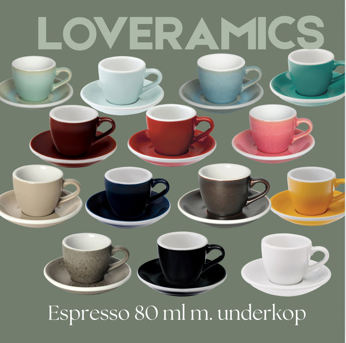 Loveramics Egg – Espresso cup with saucer 80 ml (multiple colors)