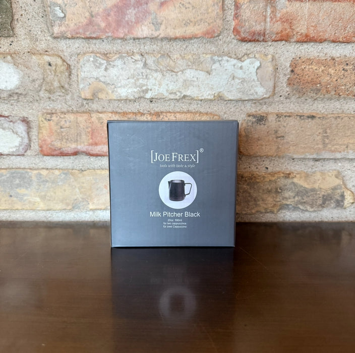 Joe Frex Barista Milk Jug – Black with Pirate Motif – 590 ml