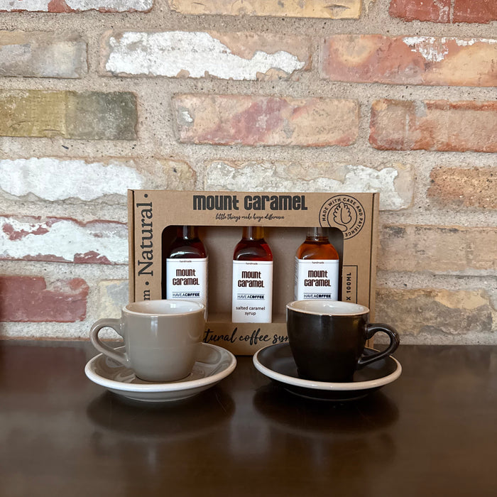 Black Week Bundle – Loveramics Egg Espresso kop 2x & Mount Caramel Sirupsæt