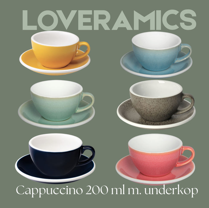 Loveramics Egg – Cappuccino Cup with Saucer 200 ml (multiple colors)