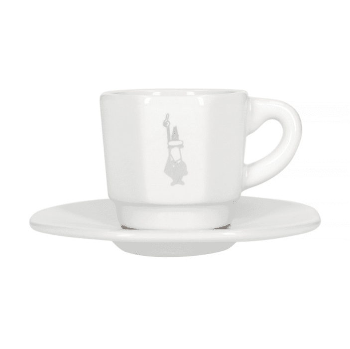 Bialetti – Set of 4 cups &amp; saucers (White, 60 ml)