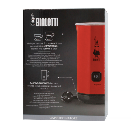 Bialetti Electric Milk Frother – MKF02 (Red, White &amp; Black)