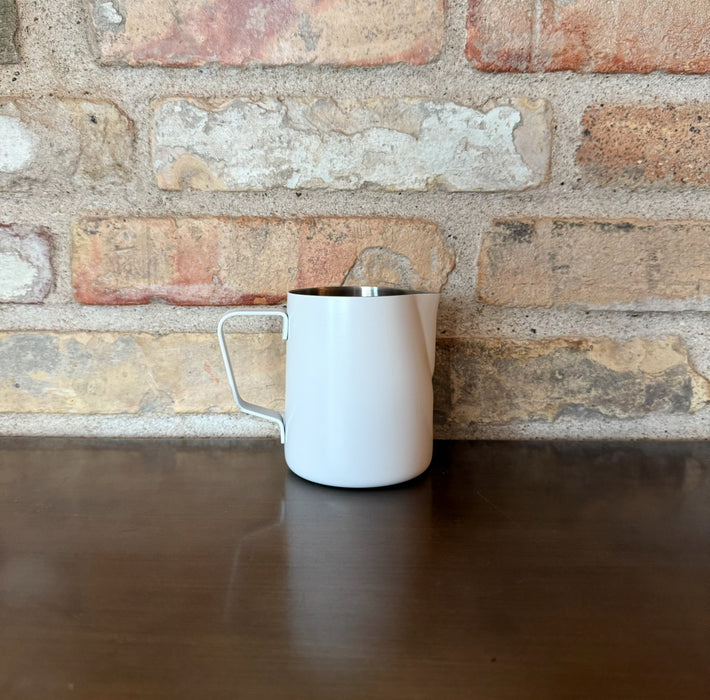 Joe Frex Barista Milk Jug – White – 350 ml – Stainless Steel