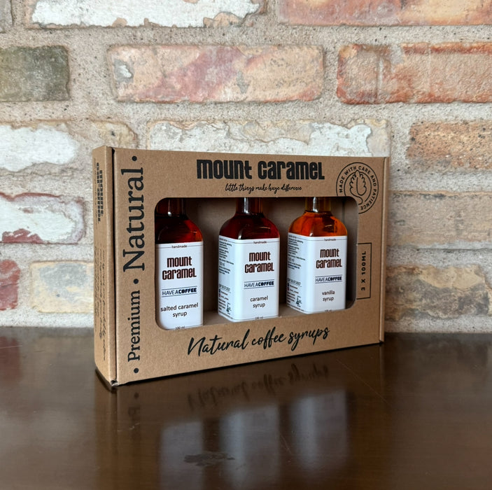 Mount Caramel Syrup – Gift pack 3 x 100 ml