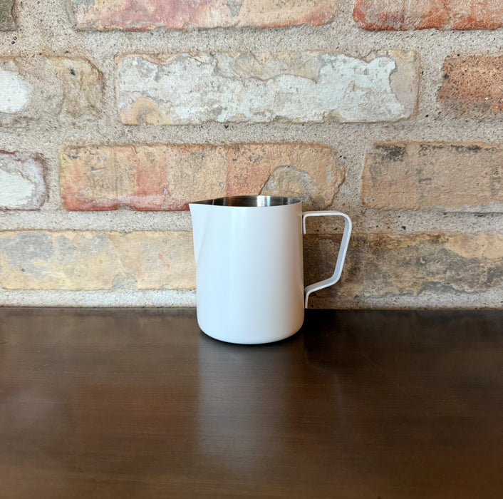 Joe Frex Barista Milk Jug – White – 350 ml – Stainless Steel