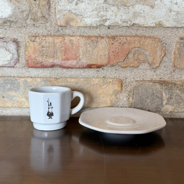 Bialetti – Set of 4 cups &amp; saucers (White, 60 ml)