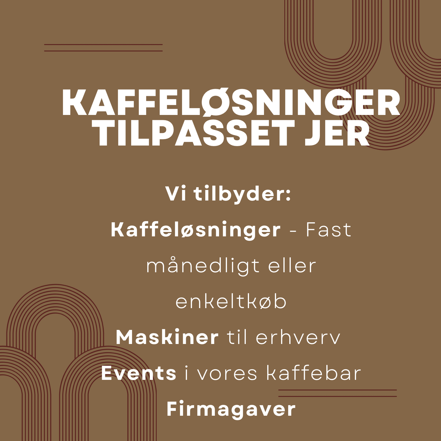 Kaffeløsninger til virksomheder