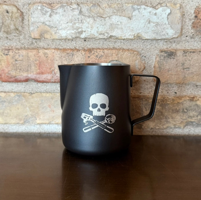 Joe Frex Milk Jug – Black with Pirate Motif – 350 ml