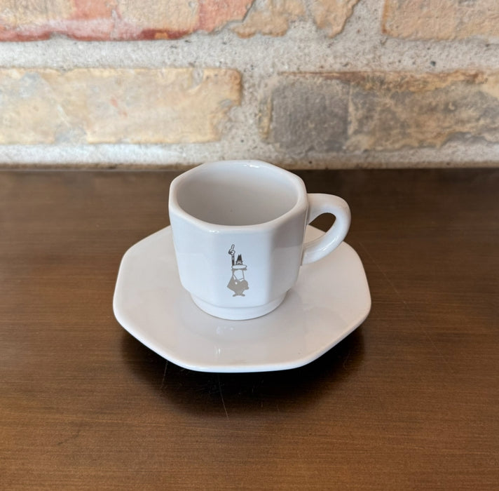 Bialetti – Set of 4 cups &amp; saucers (White, 60 ml)