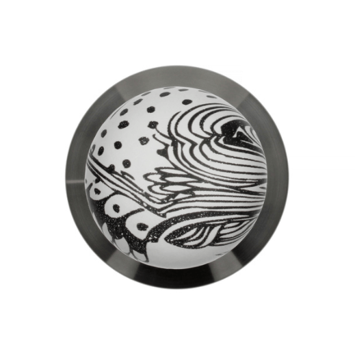 Motta Tamper 58 mm – Black/White Pattern – Flat Base