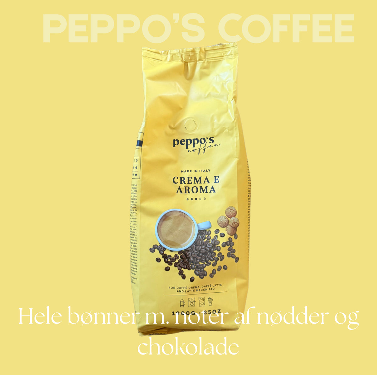 Peppo’s Coffee – Crema e Aroma – Hele bønner – 1 kg