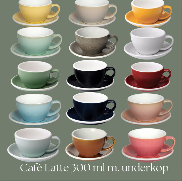Loveramics Egg – Café Latte Cup with Saucer 300 ml (multiple colors)