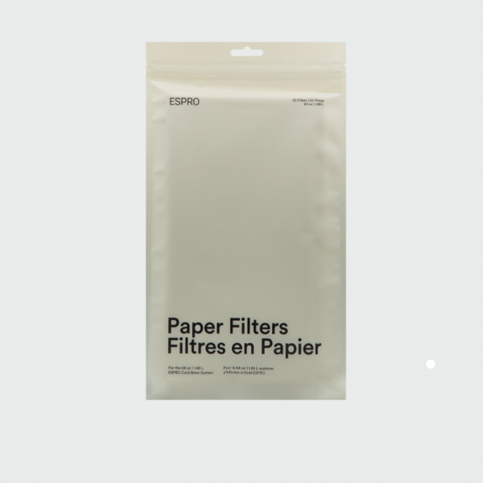 ESPRO CB1 Papirfilter – 20 stk. (til Cold Brew Kit 1,89 L)