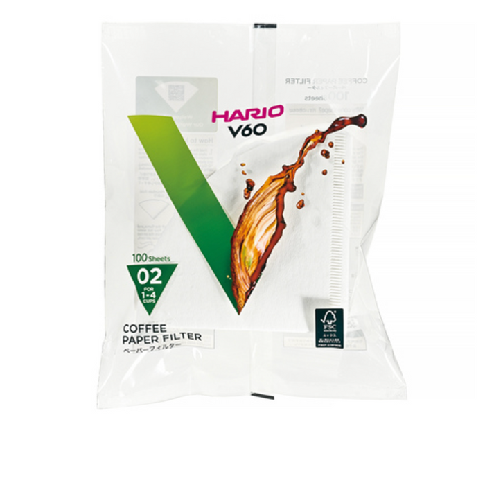 Hario V60-02 Kaffefiltre – Made in Japan (100 stk)