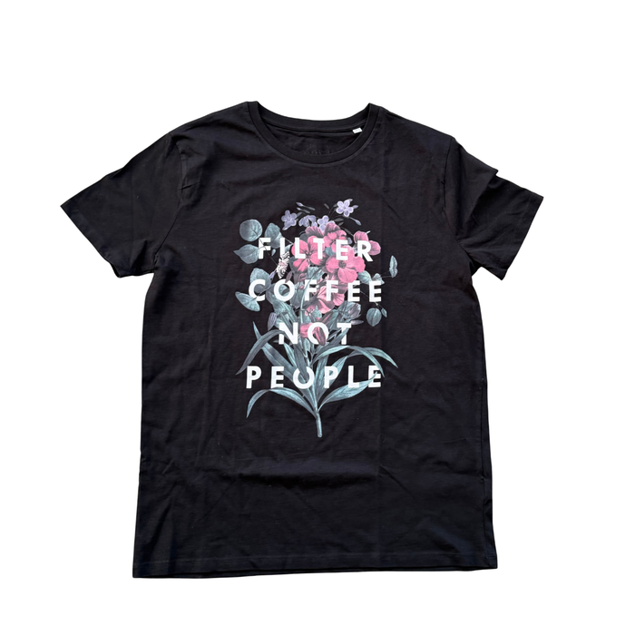 Department of Brewology T-shirt – Coffee Lover's Motto (Black, Unisex)