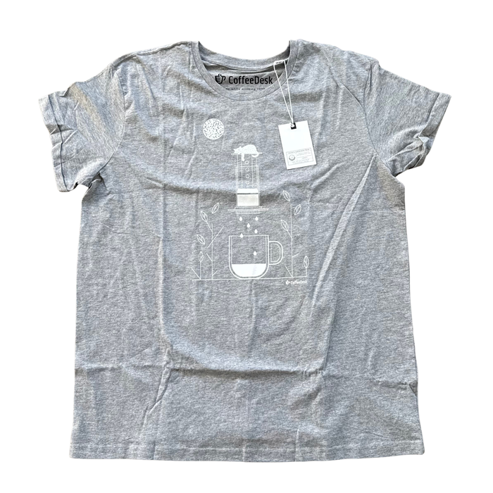 Coffeedesk T-shirt – Chemex Edition (Grey, Men)