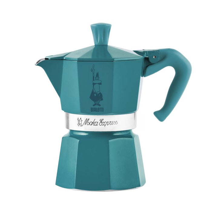 Moka Express Espresso pot 3 cups Turquoise – Winter Wonderland