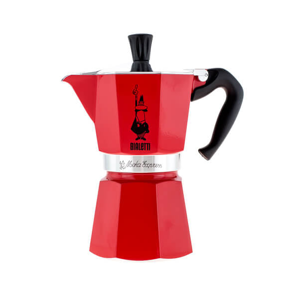 Bialetti Moka Express Espresso Pot – 6 Cups (Red Edition)