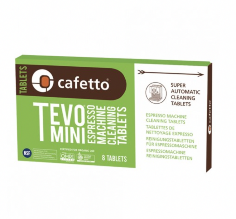 Cafetto Tevo Mini – Rensetabletter 8 stk (Blisterpack)