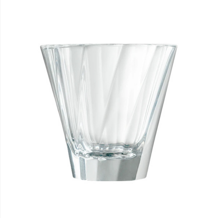 Kaffekop i klart glas i et twisted design
