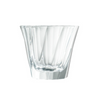 Espresso glas twisted design i klart glas