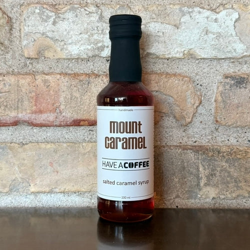 Mount Caramel salted karamel sirup fra Have A Coffee, 200 ml.

